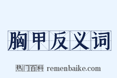 胸甲反义词是什么意思的图片